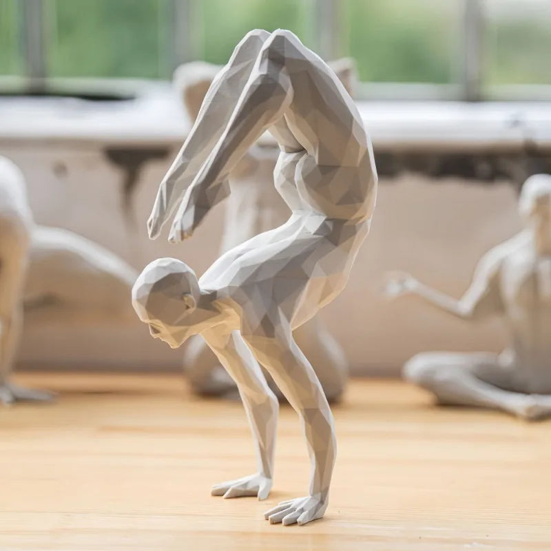 Yoga Man Figurine - Minimalist Home Decor Statue