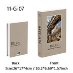 Fashion Paris Milan Luxe Fake book Decorative Books Storage Box
