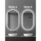 Oval Smart Mirror Defogging Bathroom Mirror with Light Led