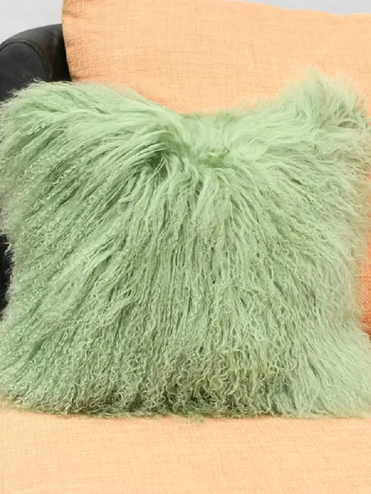 Genuine Mongolian Lamb Fur Cushion Cover