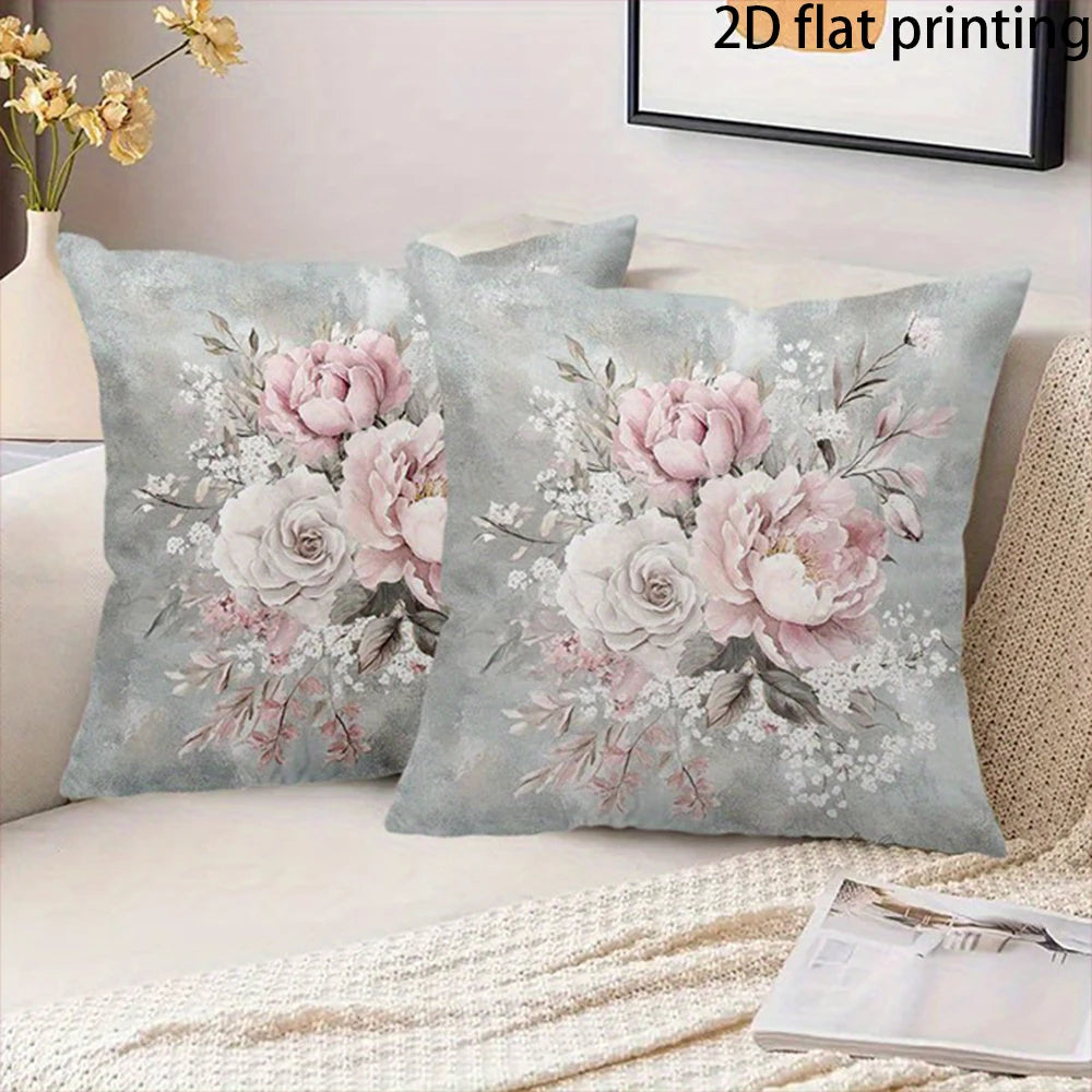 2pack Floral Embossed Style Throw Pillow Covers