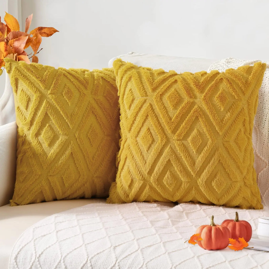 HAPIHAPPY Throw Pillow Covers Set of 2
