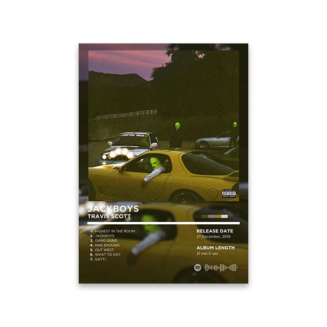 Rapper Album Cover Retro Poster Music Canvas Wall Art Print