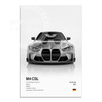 Minimalist Hyper Car Poster - E60 M5 CS M3 G800 911 GT3RSports Car Supercar Canvas