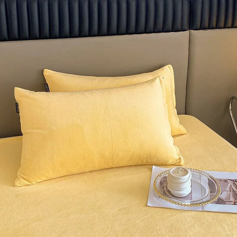 Velvet Fabric Pillowcase Bedding Sleeping Pillowcover