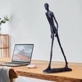 30cm Giacometti Sculpture Bronze Walking Man Statue Abstract Skeleton