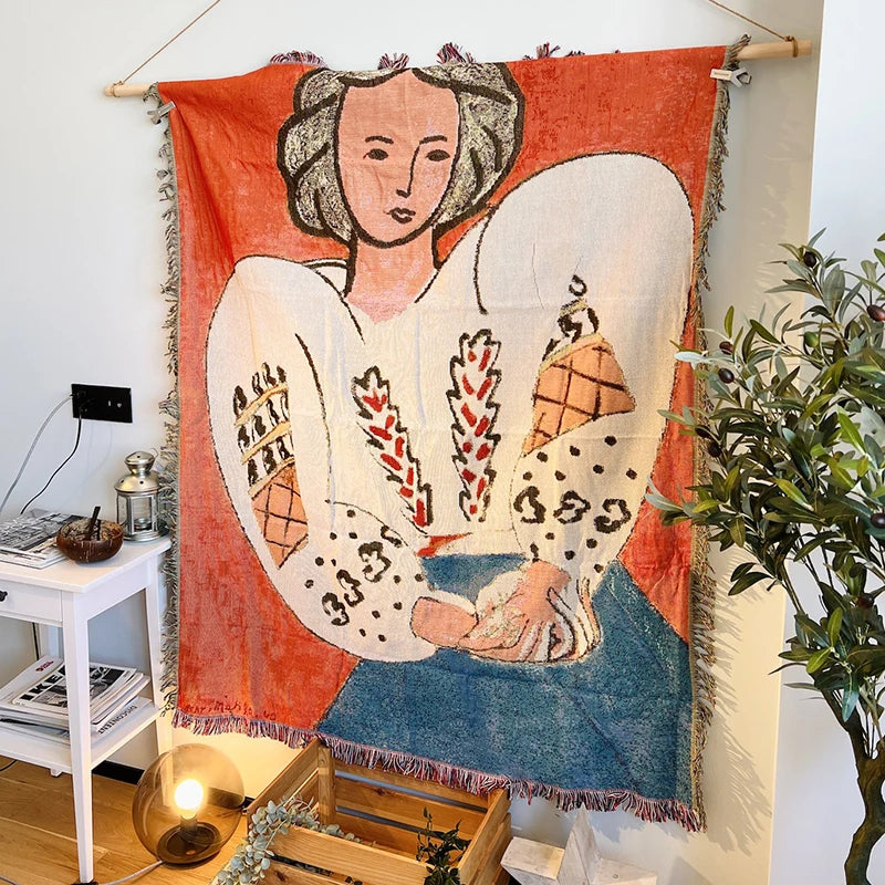 Henri Matisse French Artist Tapestry Blanket Sofa Throw