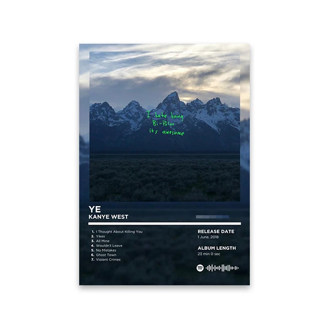 Rapper Album Cover Retro Poster Music Canvas Wall Art Print