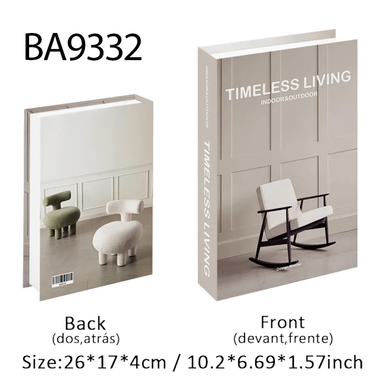 Fashion Luxury Fake Book Storage Box Perfume Decorative Books