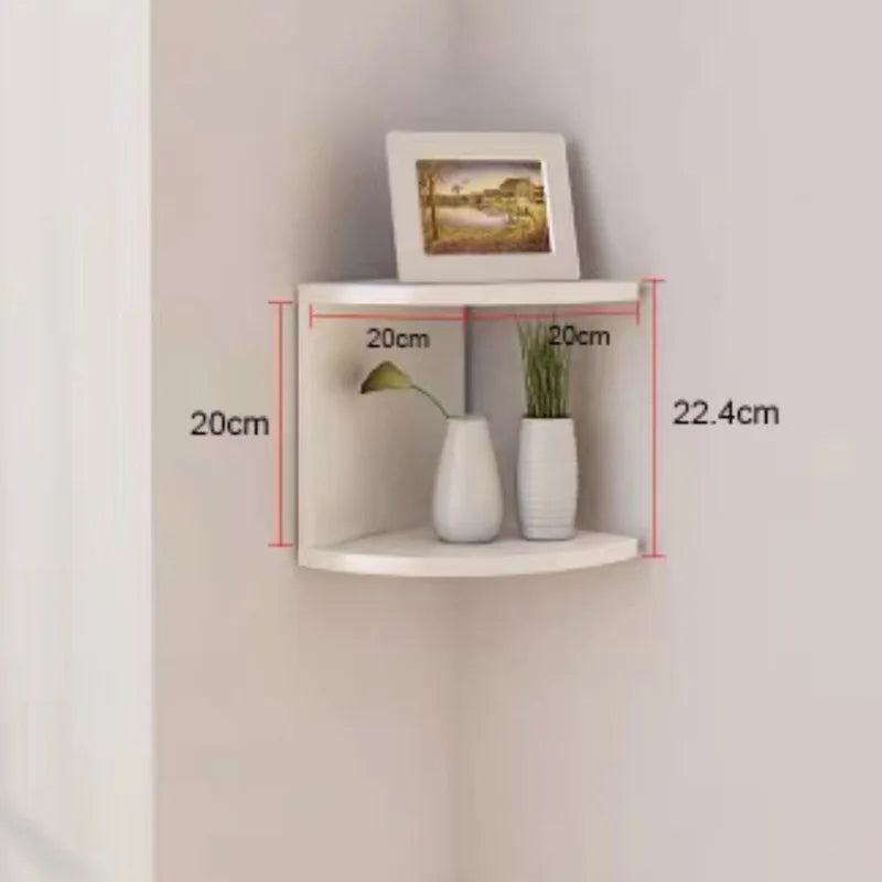 2/4/5 Layers PVC Wooden Corner Shelf