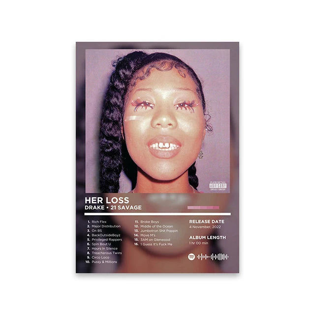Rapper Album Cover Retro Poster Music Canvas Wall Art Print