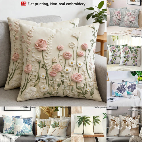 2pack Floral Embossed Style Throw Pillow Covers