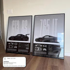 Minimalist 911 GT3-RS 718 GT4 RS Hyper Car Sports Car Supercar Poster