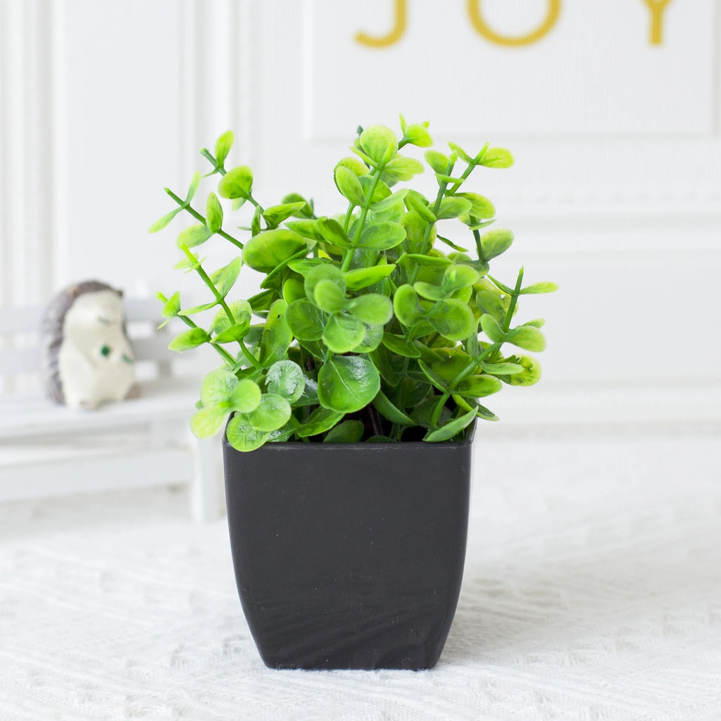 1pc Fake Mini Artificial Eucalyptus Potted Plant