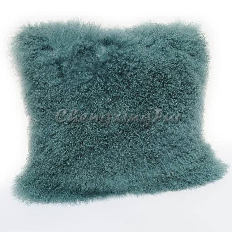 Genuine Mongolian Lamb Fur Cushion Cover