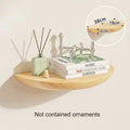 Solid Wooden Semicircle Wall Shelves