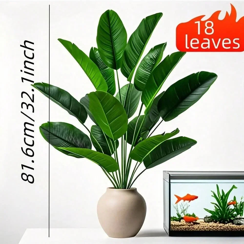 1pc 18 Leaves Artificial Large Tropical Palm Tree