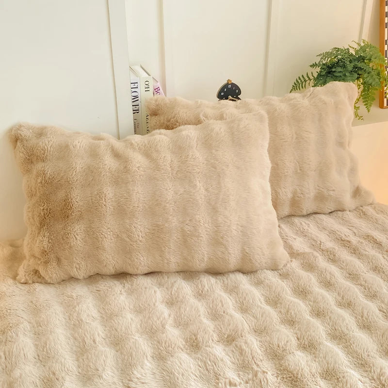 2pcs Fluffy Plush Pillowcase