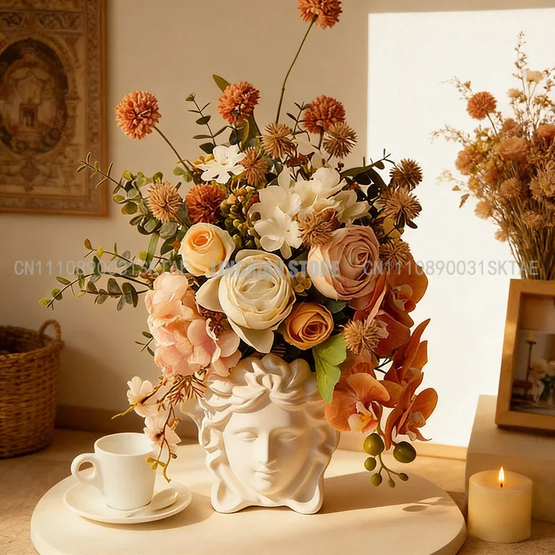 Greek Style Face Flowerpot