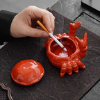 Crab Ashtray with Lid Anti Fly Ash Ceramic Cigar Ashtray