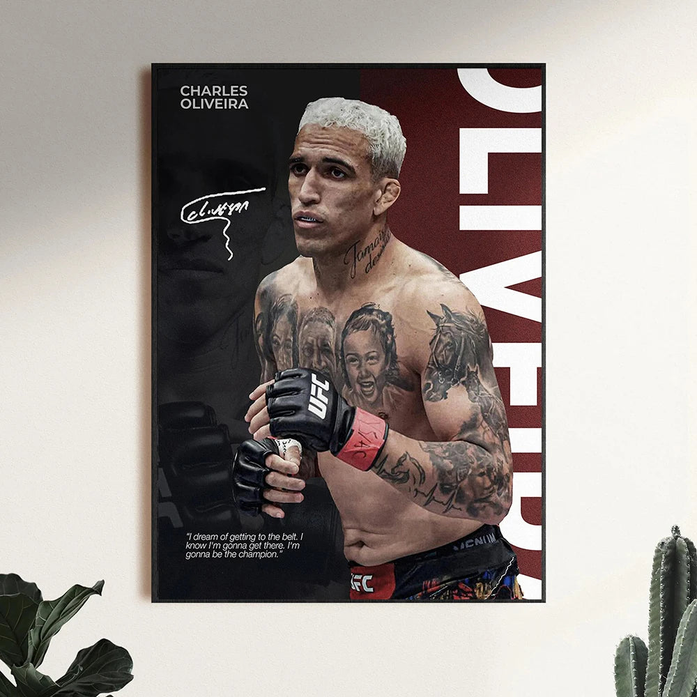 Famous Boxing Legends Poster UFC Inspirational ILIA TOPURIA Canvas Print