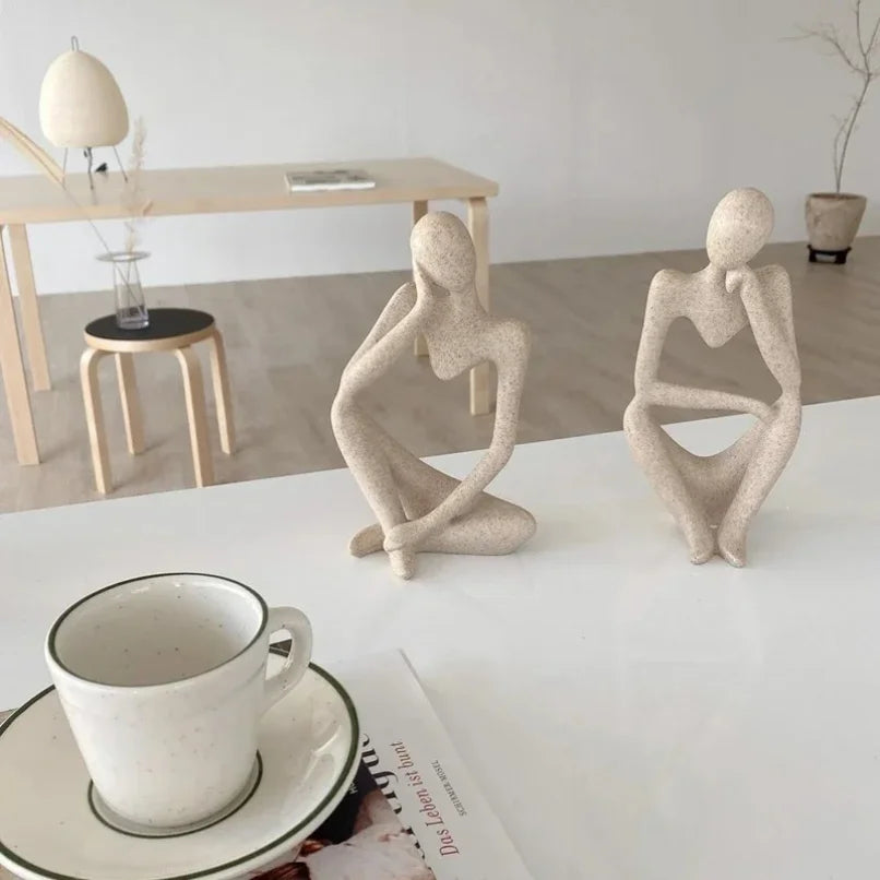 Sand color, abstract, statue, sculpture