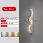 Long Strip LED Wall Lamp Modern Remote Control Dimming Living Roomdecor Wall Lamp