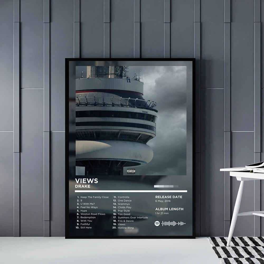 Rapper Album Cover Retro Poster Music Canvas Wall Art Print
