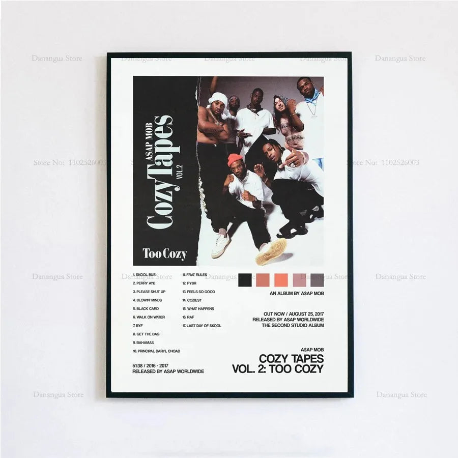 New ASAP Rocky Testing Live Love D.M.B.Tracklist Music Album Cover Poster Prints Wall Art