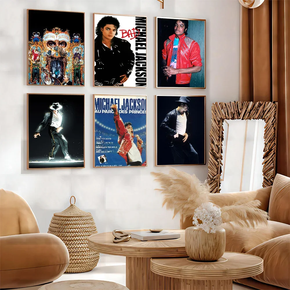 Michael Jackson Cartoon Pop Singer Wall Art, HD Canvas Print Poster