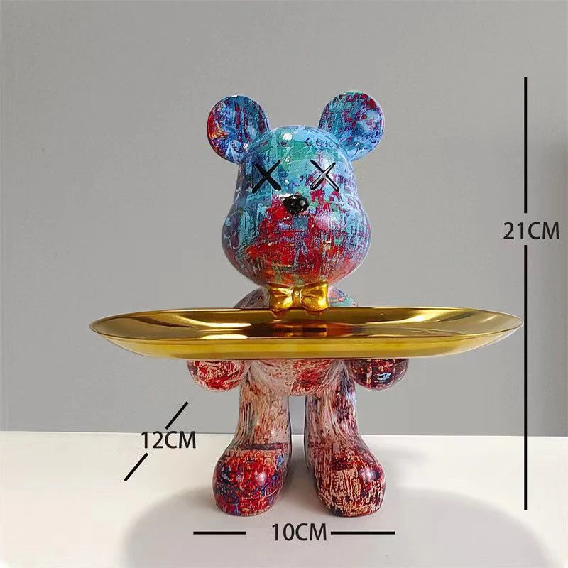 21cm Graffiti Bear Ornament Figurine