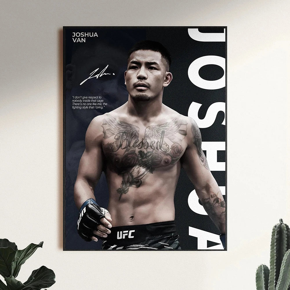 Famous Boxing Legends Poster UFC Inspirational ILIA TOPURIA Canvas Print