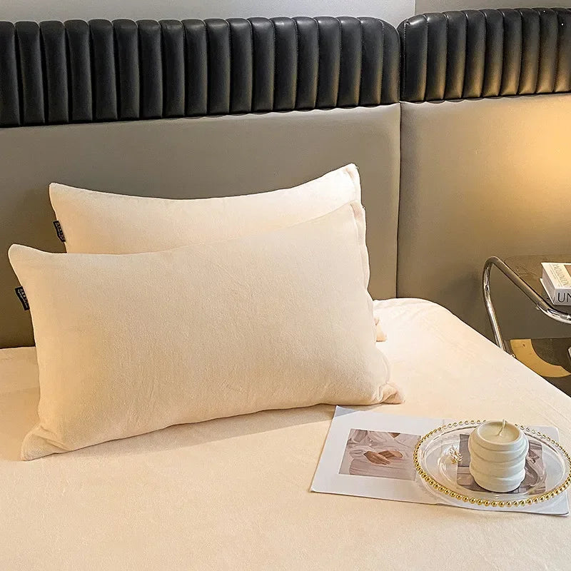 Velvet Fabric Pillowcase Bedding Sleeping Pillowcover