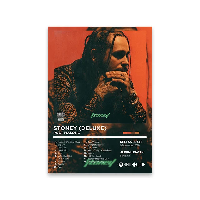 Rapper Album Cover Retro Poster Music Canvas Wall Art Print
