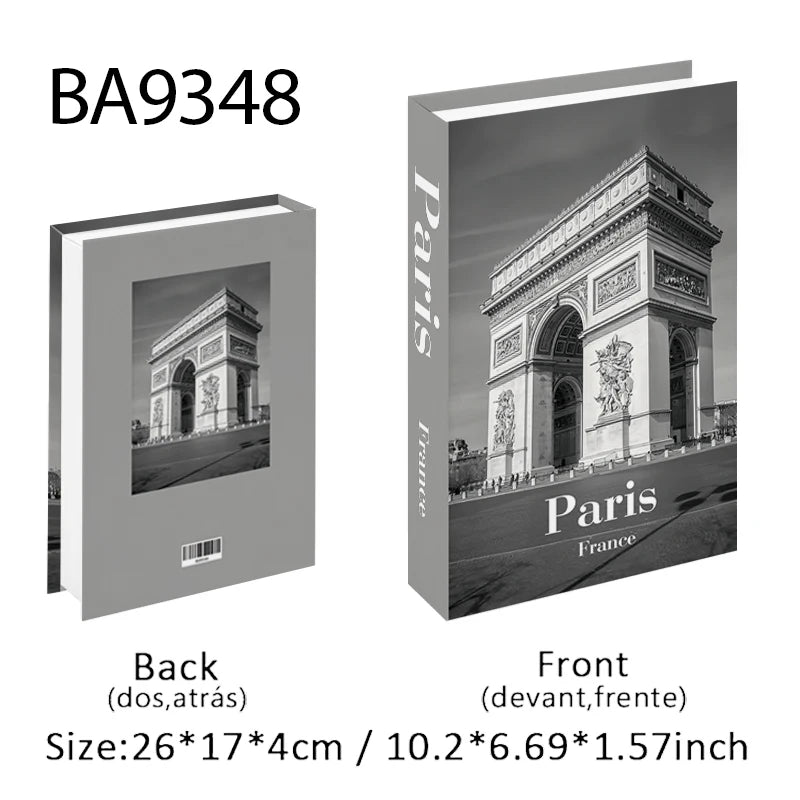 Open Luxury Fake Book Storage Box
