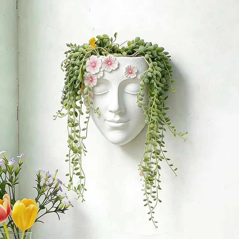 Classic Facial Flower Pot Head Wall Flower Pot