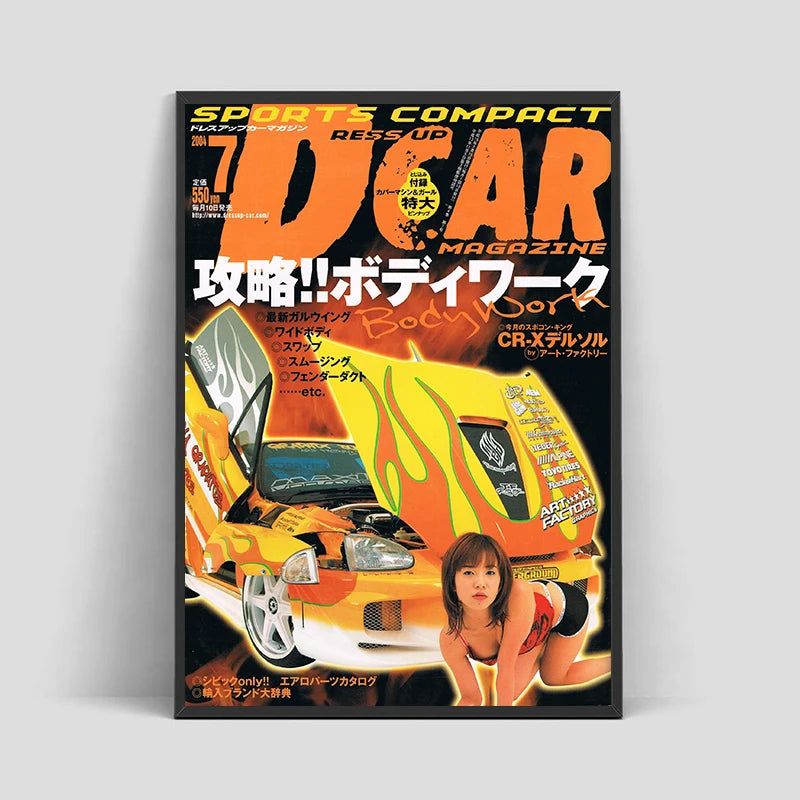 Japanese Cars GTR JDM Racing Magazine Cover Posters