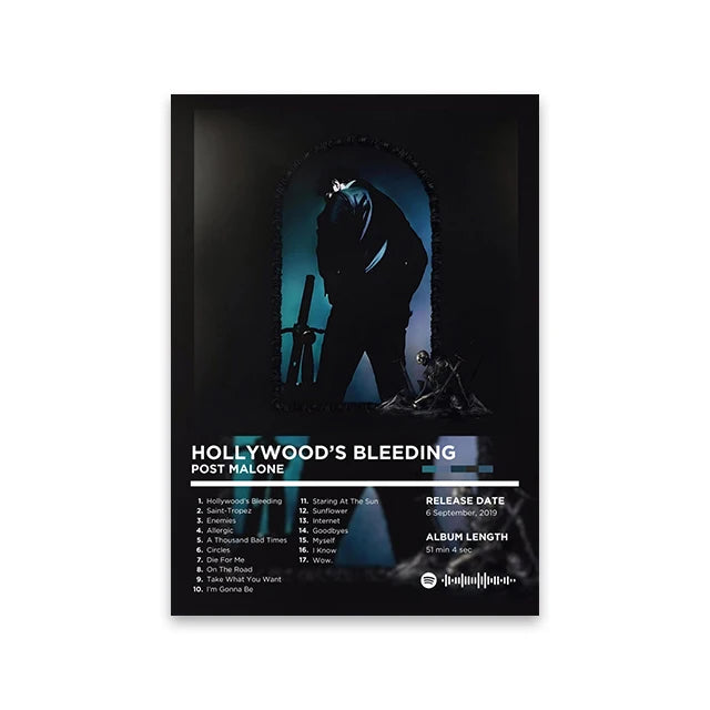 Rapper Album Cover Retro Poster Music Canvas Wall Art Print
