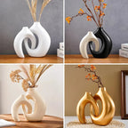 Nordic Modern Hollow Flower Vase Set of 2