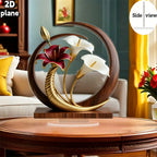 Elegant Flower Curve Design Acrylic Desktop Decoration