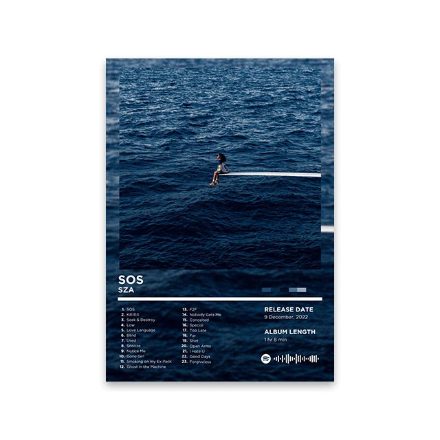 Rapper Album Cover Retro Poster Music Canvas Wall Art Print