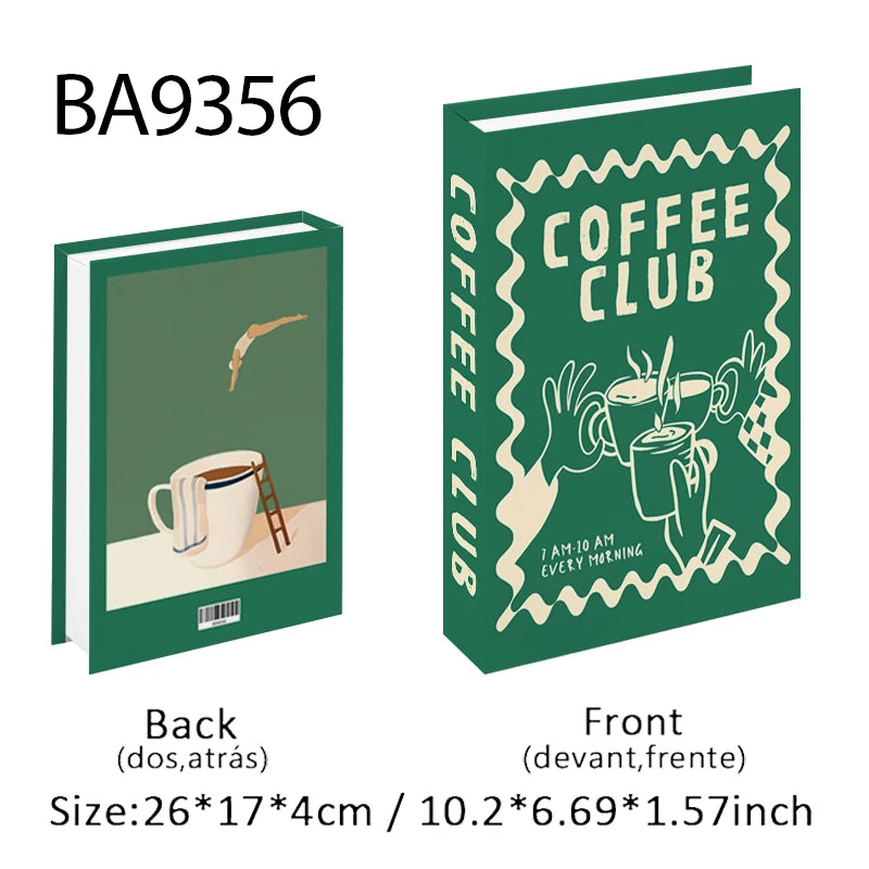 Coffee Lover Open Fake Book Storage Box