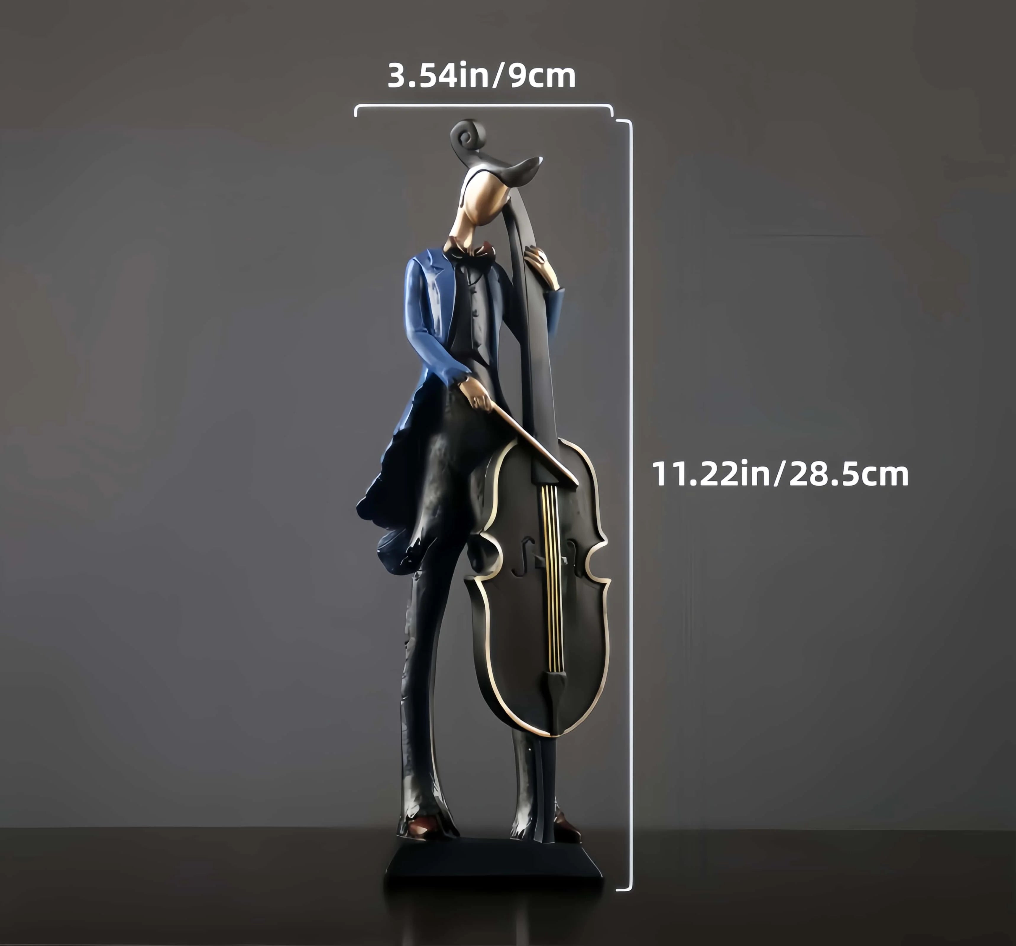 Modern Jazz Musician Resin Statue Art Sculpture