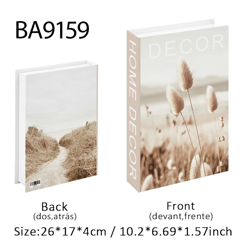 Open Luxury Fake Book Storage Box