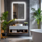 Illuminate LED Backlight Bathroom Mirror Frameless Dimmable Defog Mirror