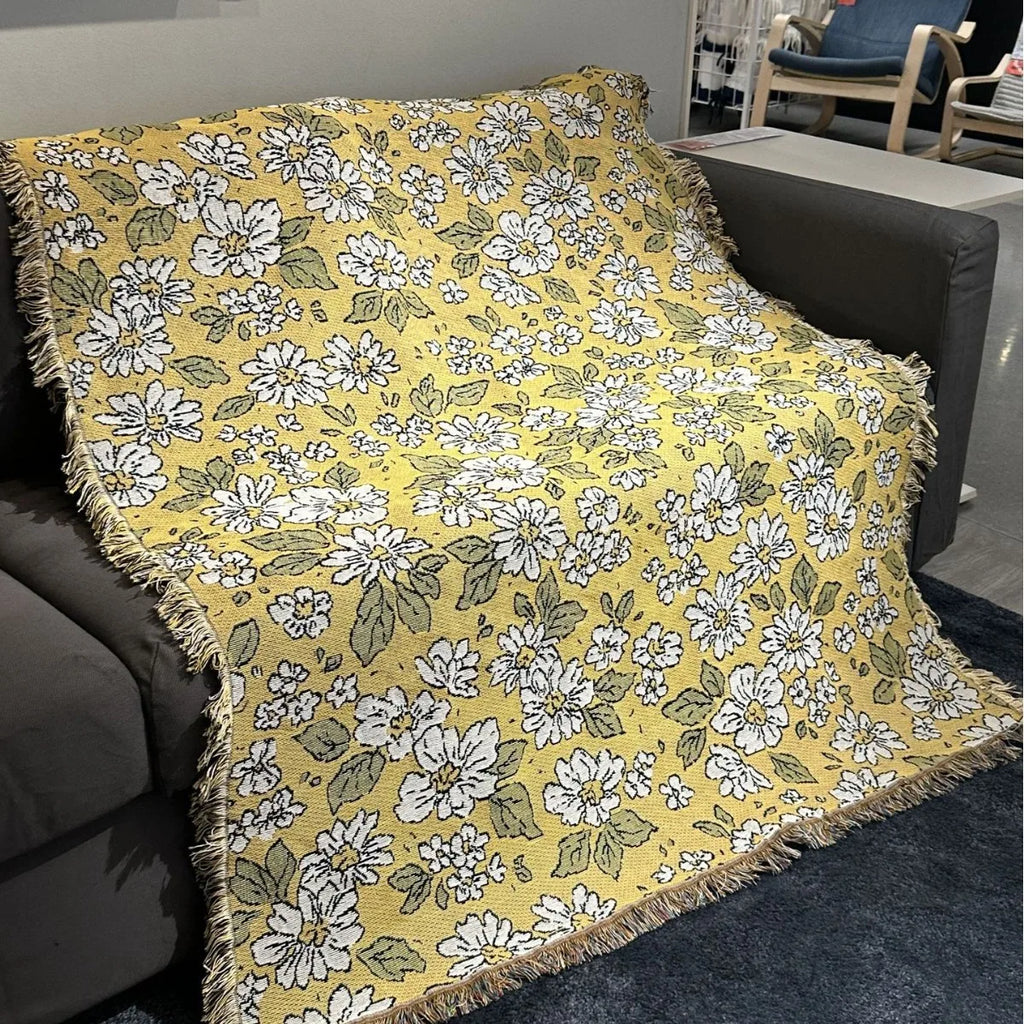 Europe Style Sofa Throw Blanket Cotton Thread Knitted Blanket