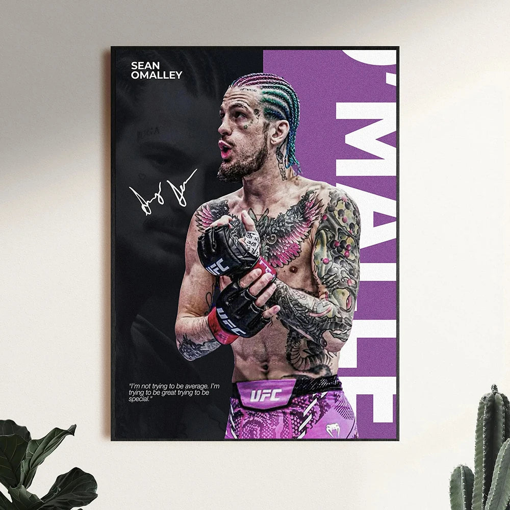 Famous Boxing Legends Poster UFC Inspirational ILIA TOPURIA Canvas Print