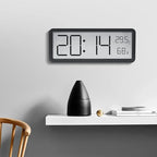 LCD Screen Digital Wall Clock Time Temperature Humidity Time Display