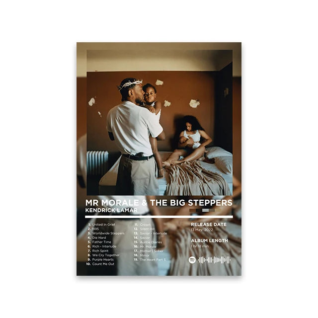 Rapper Album Cover Retro Poster Music Canvas Wall Art Print
