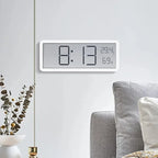 LCD Screen Digital Wall Clock Time Temperature Humidity Time Display